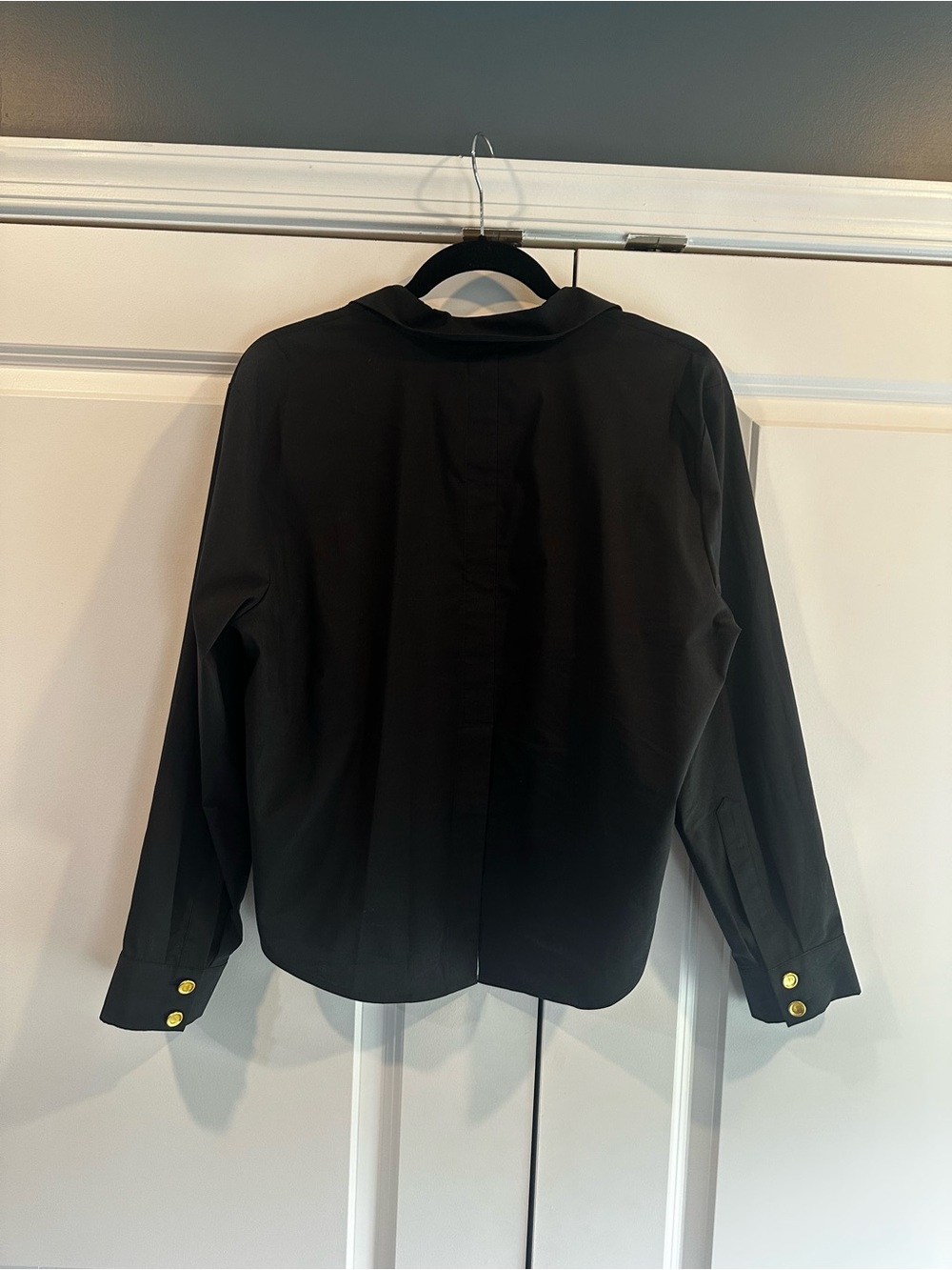 L’AGENCE Cosette Shirt with Gold Buttons - Picture 2 of 16